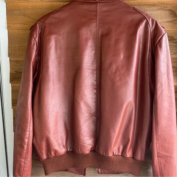 Members Only Brown Leather Jacket - Picture 10 of 15